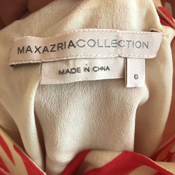 Max Azria Collection Silk Handkerchief Dress Sz 6 - Picture 6 of 8